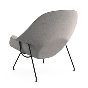 Knoll International Saarinen Womb Fauteuil - Cato - zandgrijs - zwart - Relax - Polyester vulling - standaard (B/H/T 106x92x94 cm)