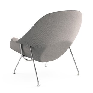Knoll International Saarinen Womb Fauteuil - Cato - zandgrijs - Chroom - Relax - Polyester vulling - standaard (B/H/T 106x92x94 cm)