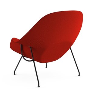 Knoll International Saarinen Womb Fauteuil - Cato - rood - zwart - Relax - Polyester vulling - standaard (B/H/T 106x92x94 cm)