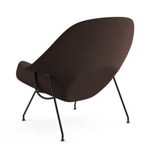 Knoll International Saarinen Womb Fauteuil - Cato - bruin - zwart - Relax - Polyester vulling - standaard (B/H/T 106x92x94 cm)