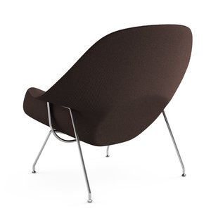Knoll International Saarinen Womb Fauteuil - Cato - bruin - Chroom - Relax - Polyester vulling - standaard (B/H/T 106x92x94 cm)