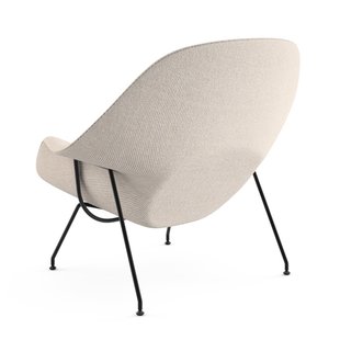 Knoll International Saarinen Womb Fauteuil - Cato - natuur - zwart - Relax - Polyester vulling - standaard (B/H/T 106x92x94 cm)