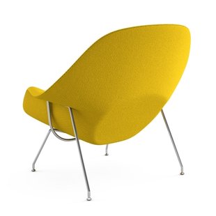 Knoll International Saarinen Womb Fauteuil - Cato - geel - Chroom - Relax - Polyester vulling - standaard (B/H/T 106x92x94 cm)