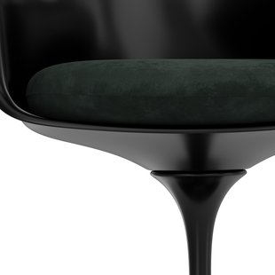 Knoll International Saarinen Tulip Armleunstoel - Eva 169 - cactus - zwart