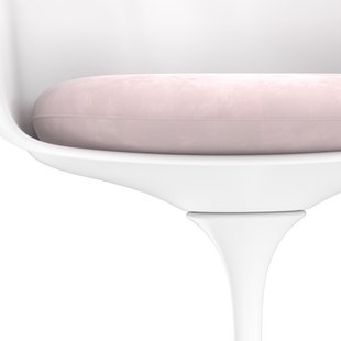 Knoll International Saarinen Tulip Armleunstoel - Eva 125 - rose thé - wit