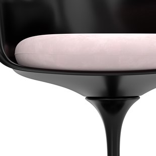 Knoll International Saarinen Tulip Armleunstoel - Eva 125 - rose thé - zwart