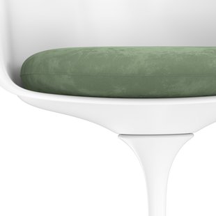 Knoll International Saarinen Tulip Armleunstoel - Eva 140 - lago - wit