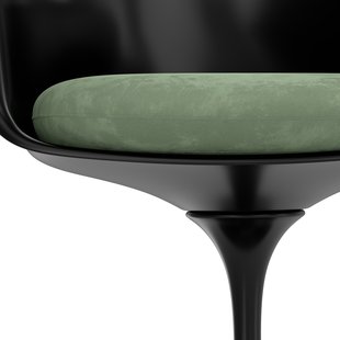 Knoll International Saarinen Tulip Armleunstoel - Eva 140 - lago - zwart