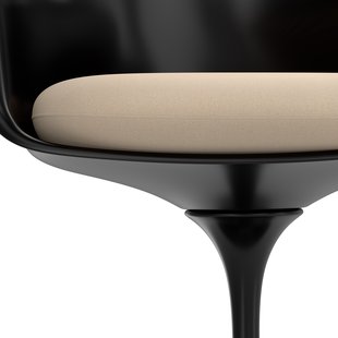 Knoll International Saarinen Tulip Armleunstoel - Tonus 4 (135) - sand - zwart