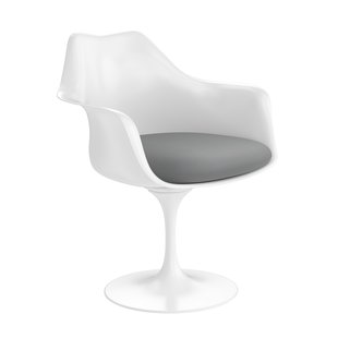 Knoll International Saarinen Tulip Armleunstoel - Tonus 4 (216) - steel - wit