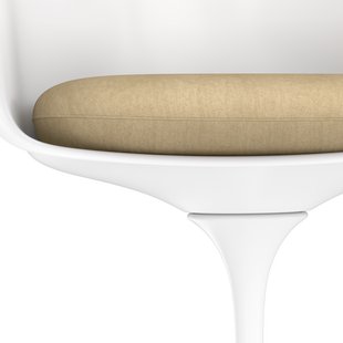 Knoll International Saarinen Tulip Armleunstoel - Alpaca 02 - beige - wit