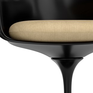 Knoll International Saarinen Tulip Armleunstoel - Alpaca 02 - beige - zwart