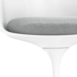 Knoll International Saarinen Tulip Armleunstoel - Hallingdal 65 (116) - white grey - wit