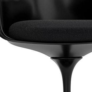 Knoll International Saarinen Tulip Armleunstoel - Hallingdal 65 (180) - coal - zwart