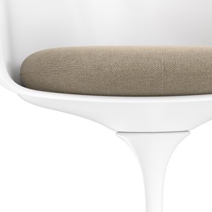 Knoll International Saarinen Tulip Armleunstoel - Hallingdal 65 (220) - ivory beige - wit