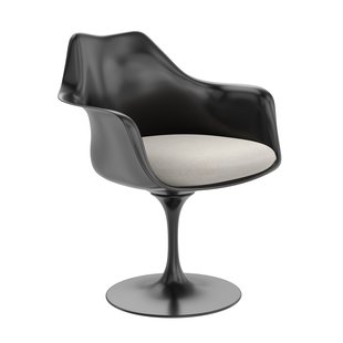 Knoll International Saarinen Tulip Armleunstoel - Hallingdal 65 (103) - powder - zwart