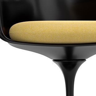 Knoll International Saarinen Tulip Armleunstoel - Hallingdal 65 (407) - white yellow - zwart