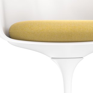 Knoll International Saarinen Tulip Armleunstoel - Hallingdal 65 (407) - white yellow - wit