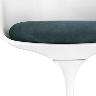Knoll International Saarinen Tulip Armleunstoel - wit - Eva 172 - acier