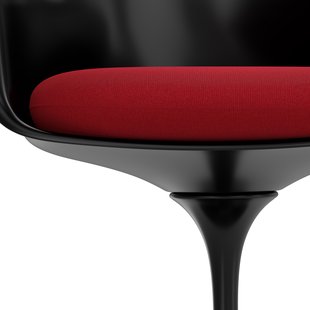Knoll International Saarinen Tulip Armleunstoel - Hallingdal 65 (674) - red - zwart
