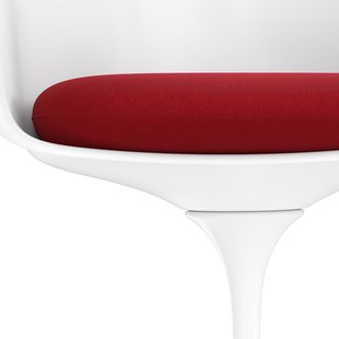 Knoll International Saarinen Tulip Armleunstoel - Hallingdal 65 (674) - red - wit