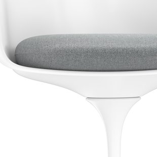 Knoll International Saarinen Tulip Armleunstoel - wit - Hallingdal 65 (130) - light grey