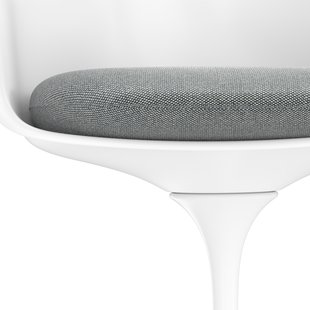 Knoll International Saarinen Tulip Armleunstoel - wit - Hallingdal 65 (166) - black white