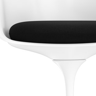 Knoll International Saarinen Tulip Armleunstoel - wit - Tonus 4 (128) - black