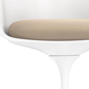 Knoll International Saarinen Tulip Armleunstoel - Tonus 4 (100) - ivory - wit