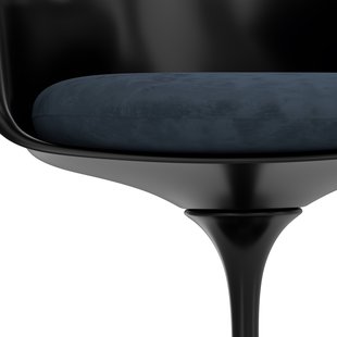 Knoll International Saarinen Tulip Armleunstoel - Eva 170 - notte - zwart