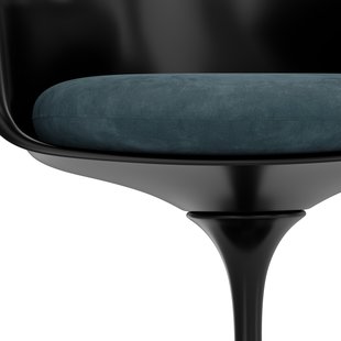 Knoll International Saarinen Tulip Armleunstoel - zwart - Eva 172 - acier