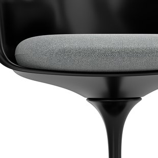 Knoll International Saarinen Tulip Armleunstoel - zwart - Hallingdal 65 (166) - black white