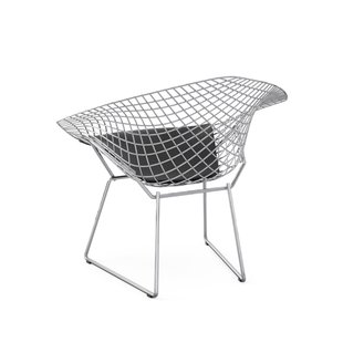 Knoll International Bertoia Diamond Fauteuil - zwart - chroom hoogglans