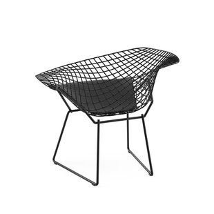 Knoll International Bertoia Diamond Fauteuil - zwart - Rilsan-coating zwart