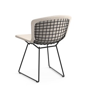 Knoll International Bertoia Side Stoel - gestoffeerd - Cato - natuur - Rilsan-coating zwart