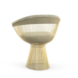 Knoll International Platner Side Armleunstoel - Circa - zilver - verguld 18 karaat