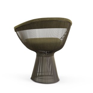 Knoll International Platner Side Armleunstoel - Circa - olijf - metallic bronze lak