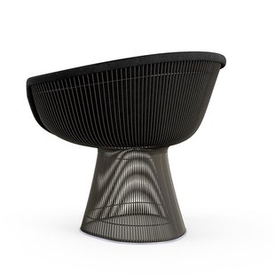 Knoll International Platner Lounge Armleunfauteuil - Circa - zwart - metallic bronze lak