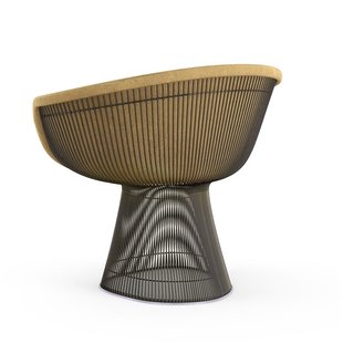Knoll International Platner Lounge Armleunfauteuil - Circa - beige - metallic bronze lak