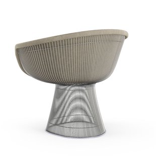 Knoll International Platner Lounge Armleunfauteuil - Circa - zilver - nikkel gepolijst