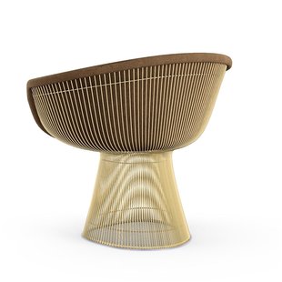 Knoll International Platner Lounge Armleunfauteuil - Circa - taupe - verguld 18 karaat