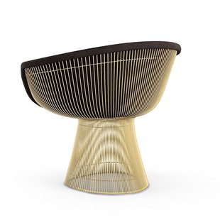 Knoll International Platner Lounge Armleunfauteuil - Circa - bruin - verguld 18 karaat