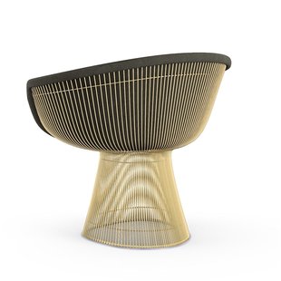 Knoll International Platner Lounge Armleunfauteuil - Circa - donkergroen - verguld 18 karaat