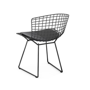 Knoll International Bertoia Side Stoel - Vinyl - zwart - Rilsan-coating zwart