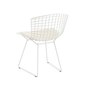 Knoll International Bertoia Side Stoel - Vinyl - wit - Rilsan-coating wit