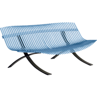 Fermob Charivari Bank - E1 Maya blauw - drop