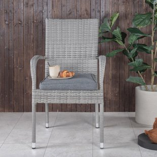 Nohr Tuinstoel 'Demareo' Wicker, kleur Grijs