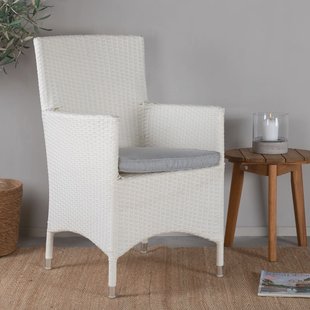 Nohr Tuinstoel 'Charnae' Wicker, kleur Wit