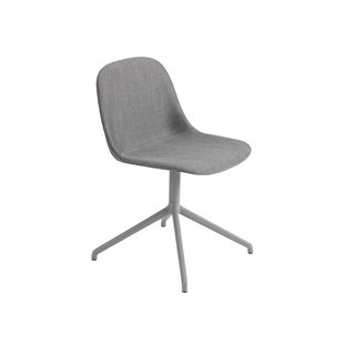 Muuto Fiber Side stoel - draaivoet - Remix 133 - frame grijs