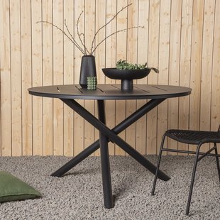 Nohr Ronde Tuintafel 'Markeshia' 120cm, kleur Zwart